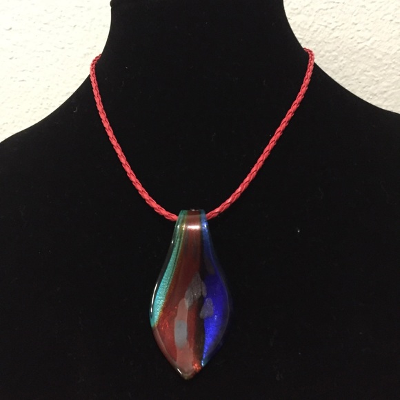 Leaf Glass Pendant Set of 3 - Picture 4 of 7